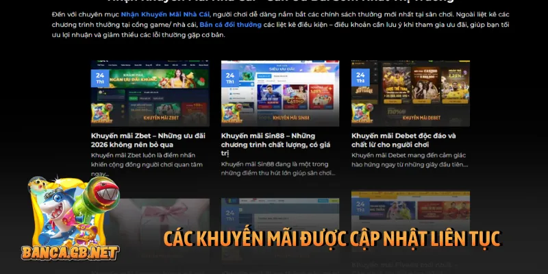 Khuyến mãi được gom sẵn, khỏi phải lục tung từng web game 6 Các khuyến mãi được cập nhật liên tục