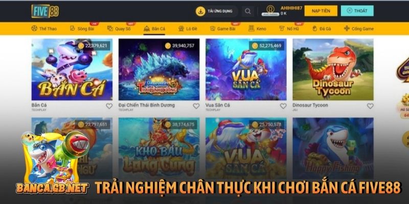 Five88 có gì nổi bật trong thế giới game bắn cá đổi thưởng? 4 Trải nghiệm chân thực khi chơi bắn cá tại Five88