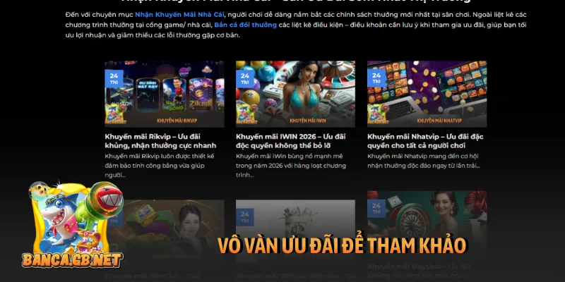 Khuyến mãi được gom sẵn, khỏi phải lục tung từng web game 5 Vô vàn ưu đãi để tham khảo